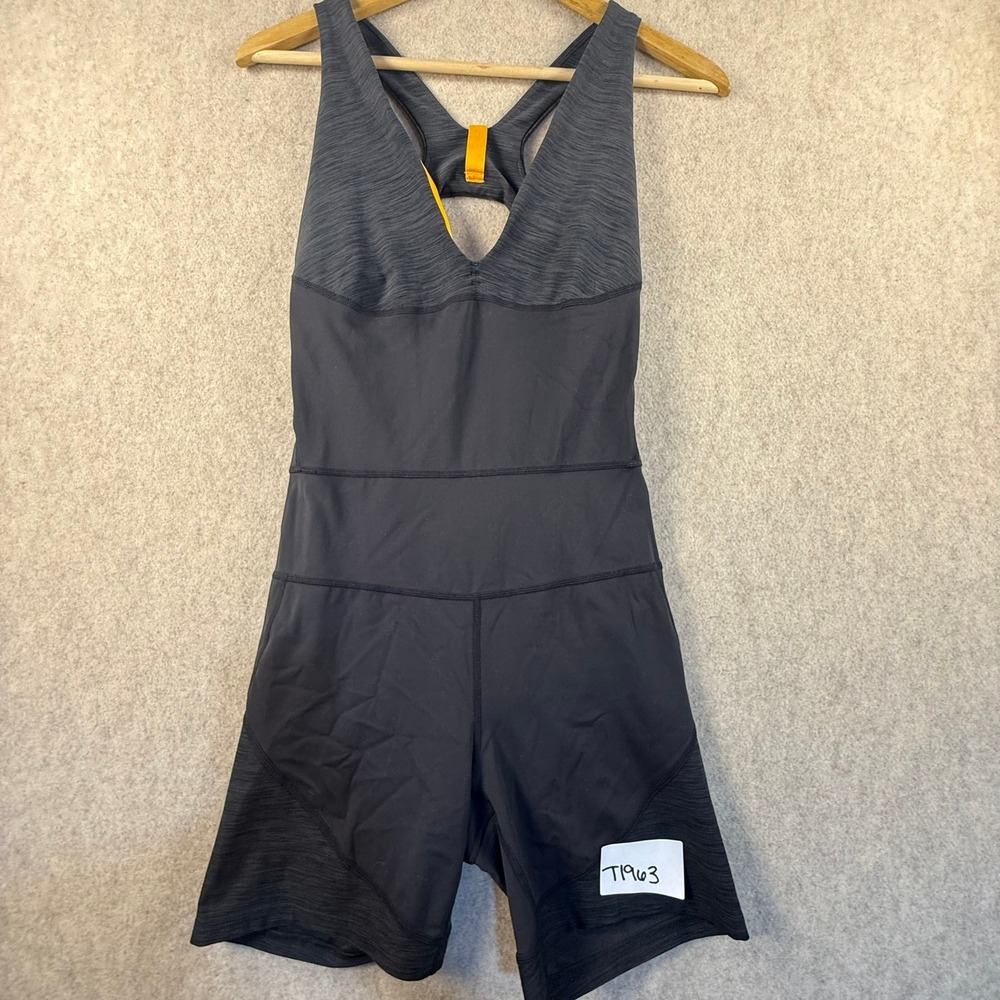 Sorel x prAna Womens Black Space Dye Athletic Bodysuit Romper One Piece T1963